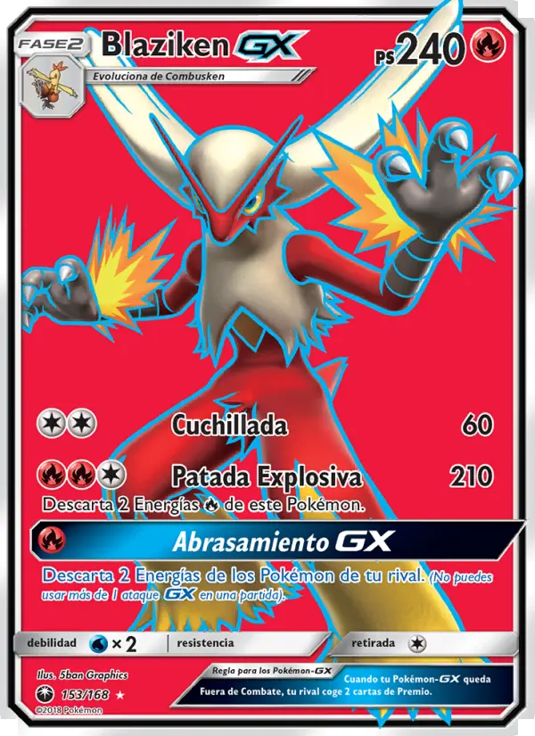 Blaziken GX, Tormenta Celestial Nº 153