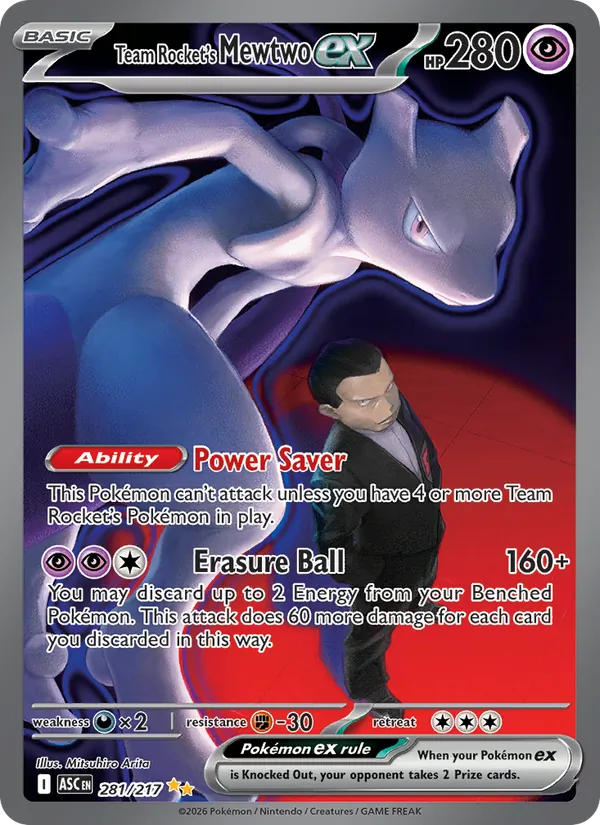 Team Rocket's Mewtwo ex, Ascended Heroes Nº 281