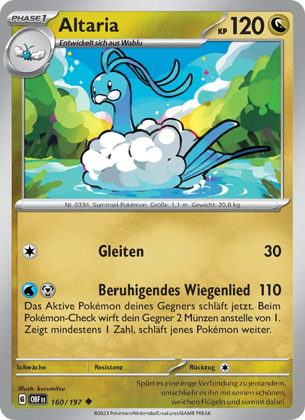 Altaria, Obsidian Flammen Nº 160