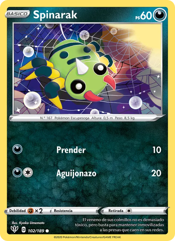 Spinarak, Oscuridad Incandescente No. 102