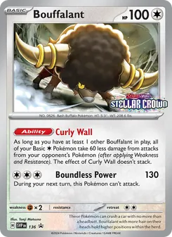 Bouffalant, SVP Black Star Promos No. 136 Holo