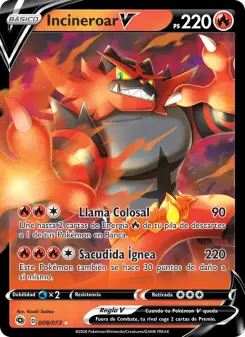 Incineroar V, Camino de Campeones No. 8 Holo