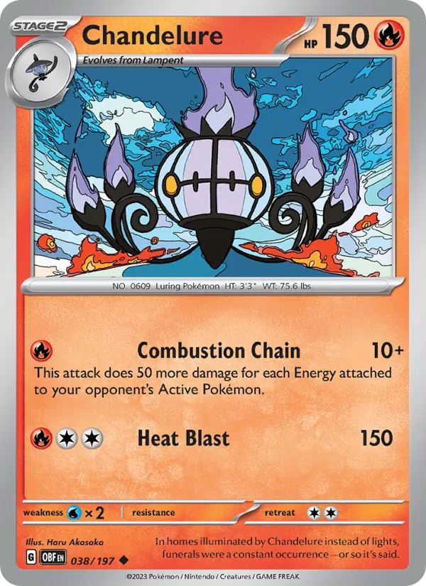 Chandelure, Obsidian Flames No. 038