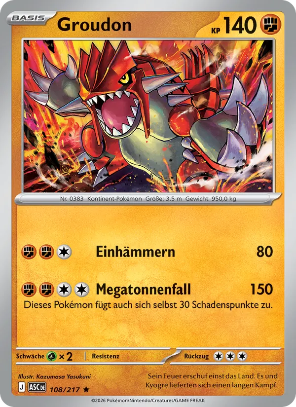 Groudon, Erhabene Helden No. 108