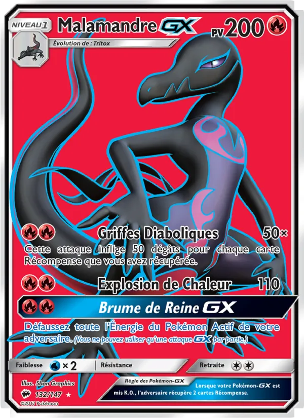 Malamandre GX, Ombres Ardentes Nº 132
