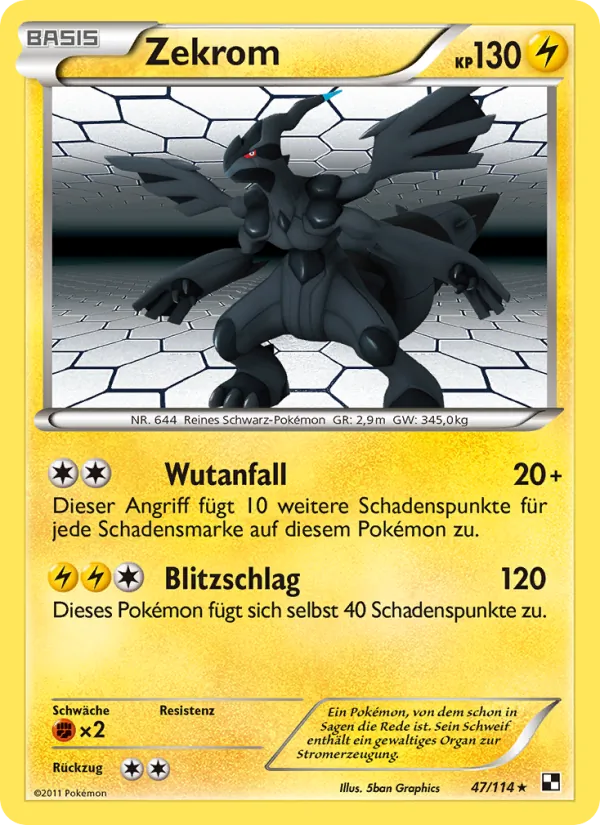 Zekrom, Schwarz & Weiß Nº 47