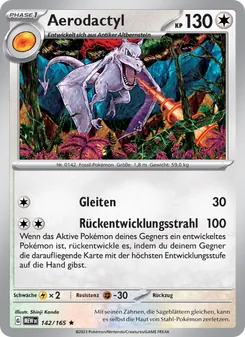 Aerodactyl, 151 No. 142 Holo