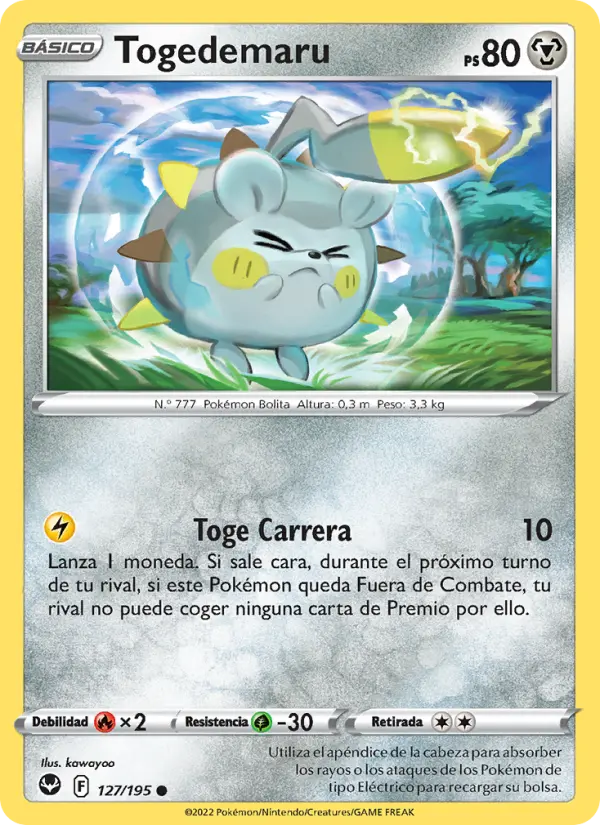Togedemaru, Tempestad Plateada No. 127