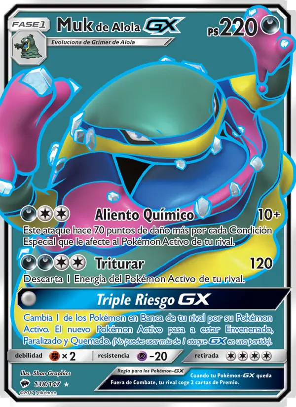 Muk de Alola GX, Sombras Ardientes Nº 138