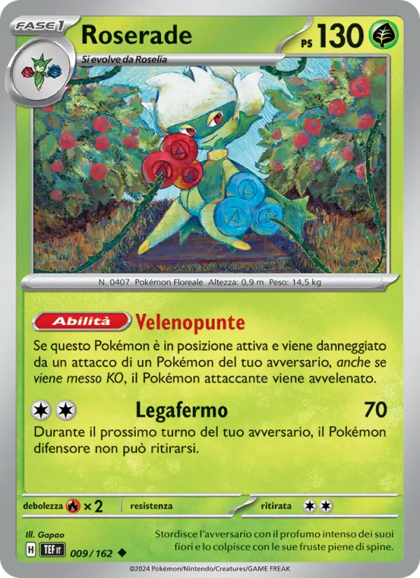 Roserade, Cronoforze Nº 009