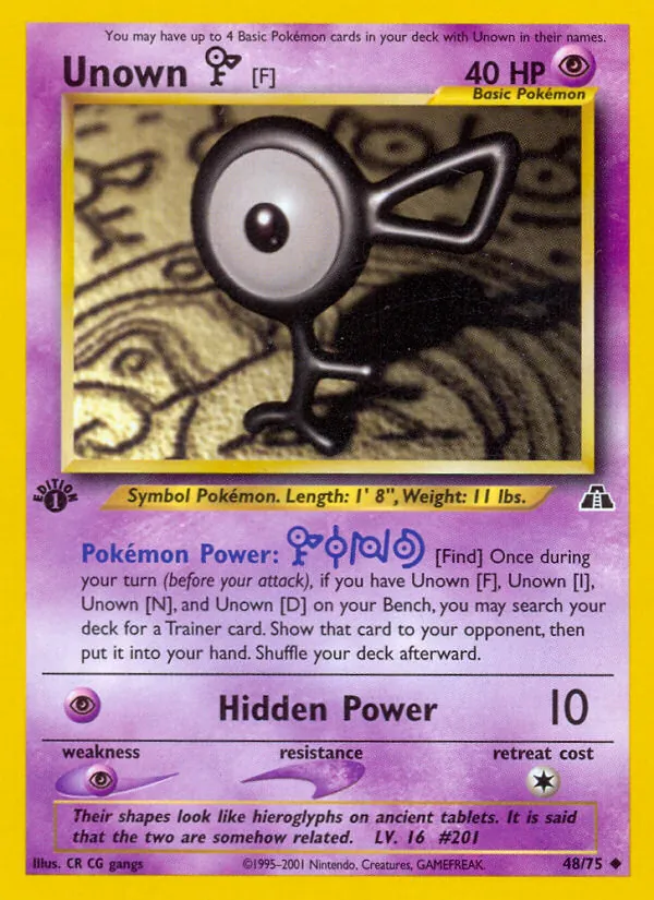 Unown [F], Neo Discovery No. 48
