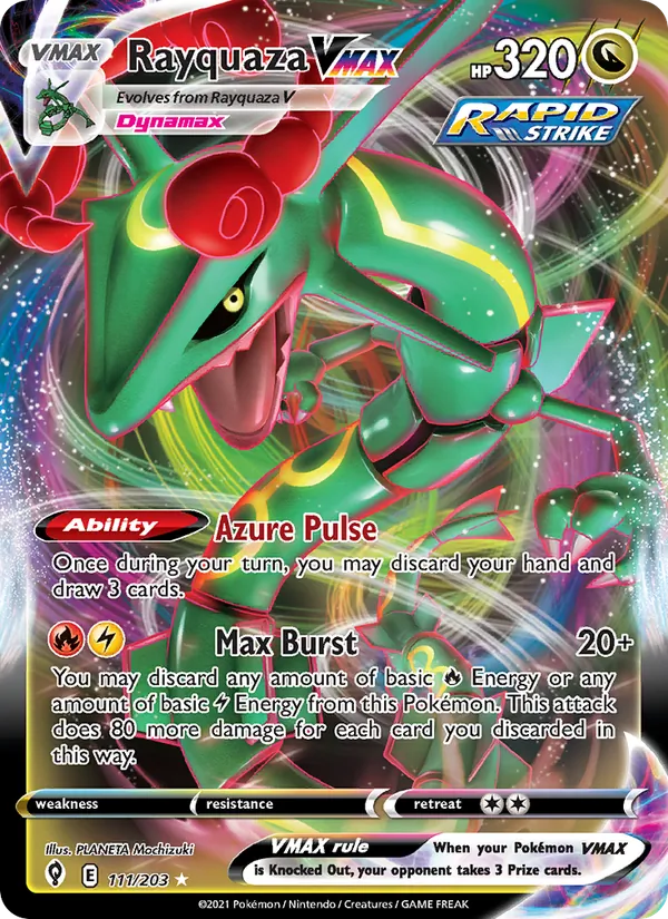 Rayquaza VMAX, Evolving Skies Nº 111