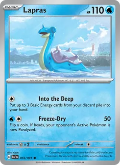 Lapras, Paldean Fates Nº 016 Normal