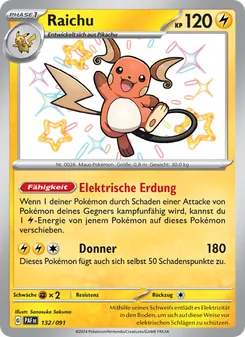 Raichu, Paldeas Schicksale No. 132 Holo