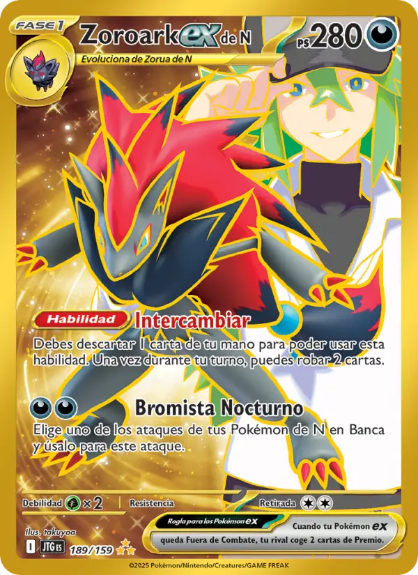 Zoroark ex de N, Juntos de Aventuras Nº 189
