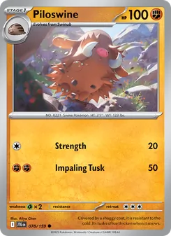 Piloswine, Journey Together No. 078 Normal
