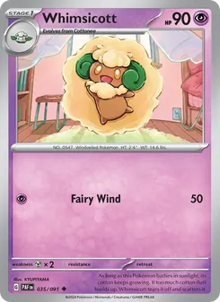 Whimsicott, Paldean Fates Nº 035 Normal