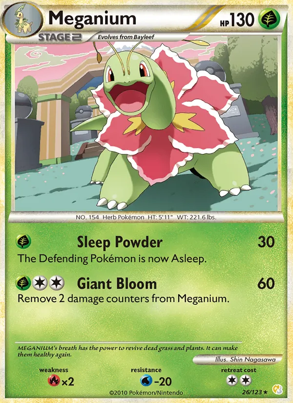 Meganium, HeartGold SoulSilver Nº 26