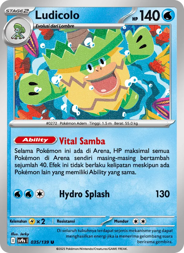 Ludicolo, Ikatan Takdir Nº 035