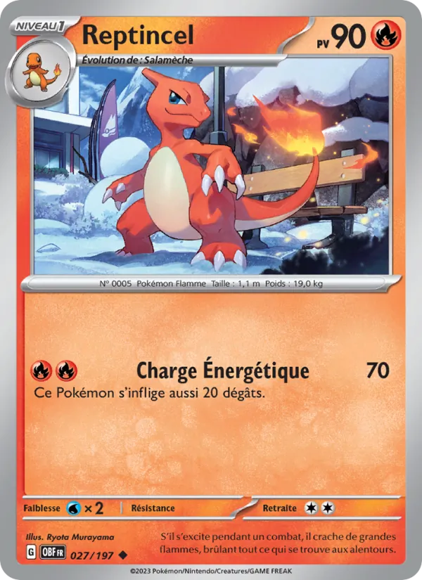 Reptincel, Flammes Obsidiennes No. 027