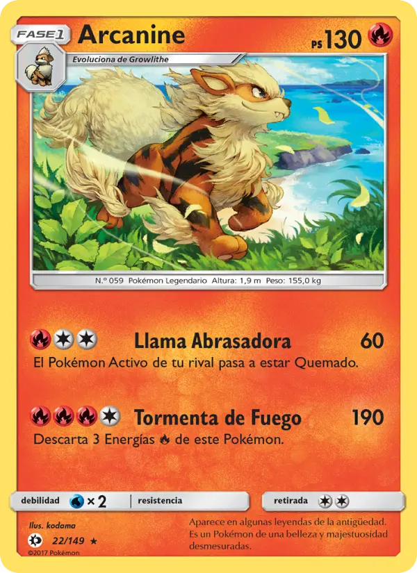 Arcanine, Sol y Luna Nº 22