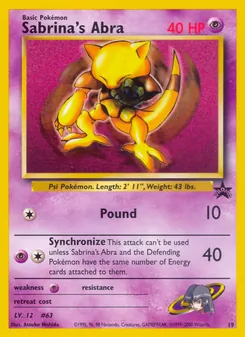 Sabrina's Abra, Wizards Black Star Promos No. 19 Normal