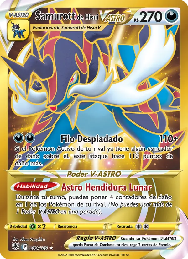 Samurott de Hisui V-ASTRO, Resplandor Astral No. 209