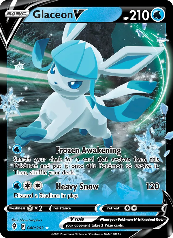 Glaceon V, Evolving Skies No. 40