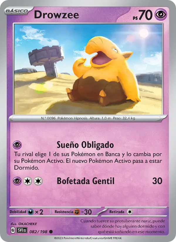 Drowzee, Escarlata y Púrpura No. 082