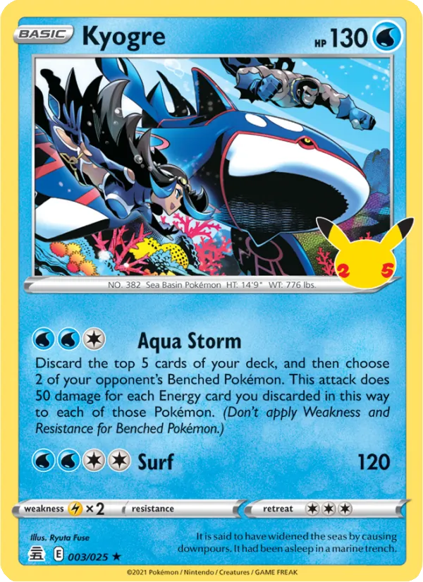 Kyogre, Celebrations Nº 3