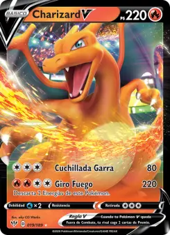 Charizard V, Oscuridad Incandescente Nº 19 Holo