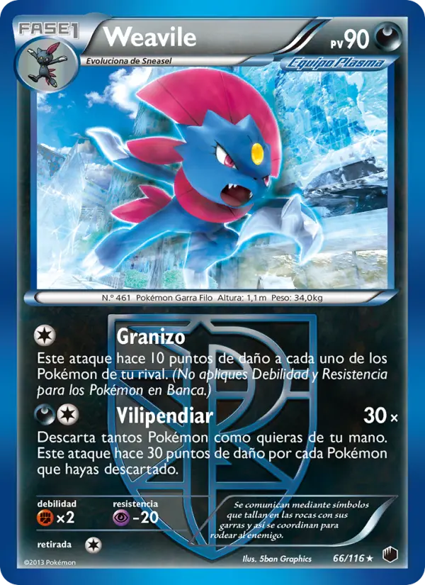 Weavile, Glaciación Plasma Nº 66