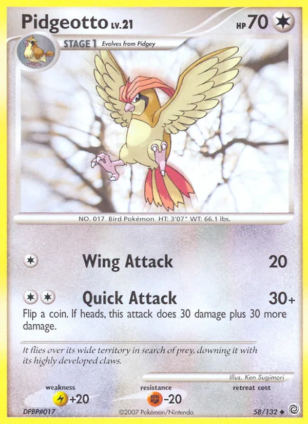 Pidgeotto, Secret Wonders No. 58