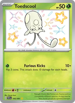 Toedscool, Paldean Fates No. 105 Holo
