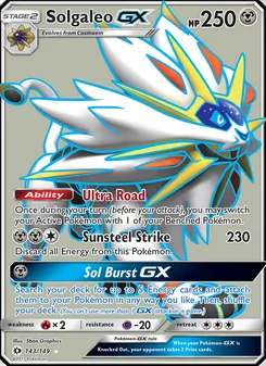 Solgaleo GX, Sun & Moon No. 143 Normal