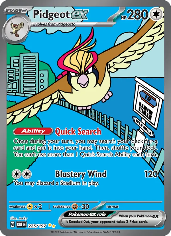Pidgeot ex, Obsidian Flames No. 225
