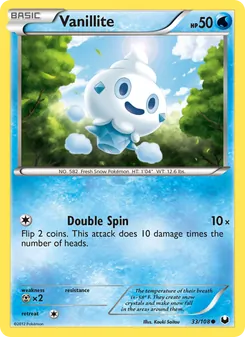 Vanillite, Dark Explorers No. 33 Normal