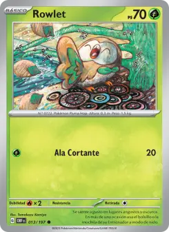 Rowlet, Llamas Obsidianas No. 013 Normal