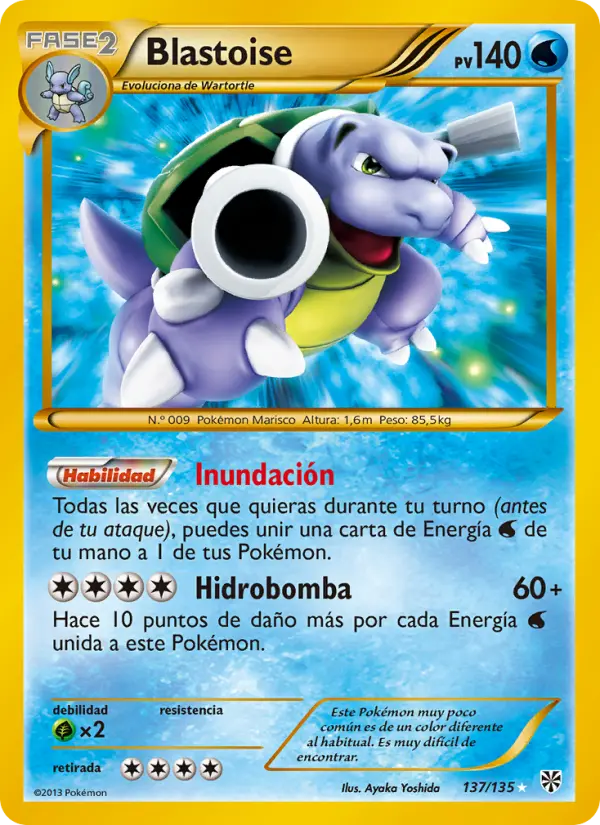 Blastoise, Tormenta Plasma No. 137