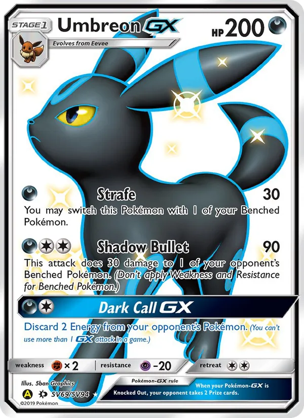 Umbreon-GX, Hidden Fates Shiny Vault No. SV69