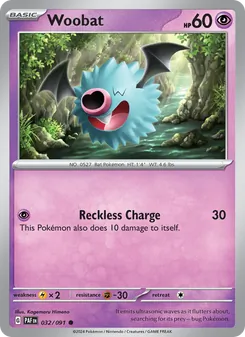 Woobat, Paldean Fates No. 032 Normal