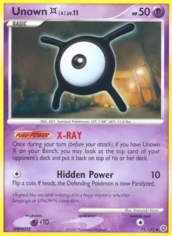 Unown X, Secret Wonders No. 71 Normal