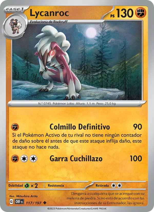 Lycanroc, Llamas Obsidianas No. 117