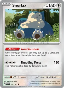 Snorlax, 151 Nº 143 Normal