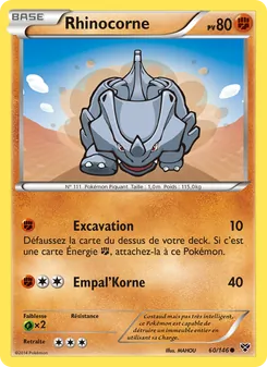 Rhinocorne, XY Nº 60 Normal