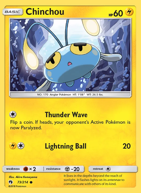 Chinchou, Lost Thunder No. 73