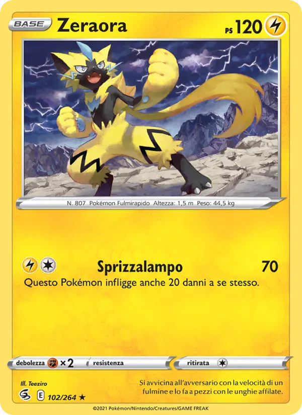 Zeraora, Colpo Fusione Nº 102