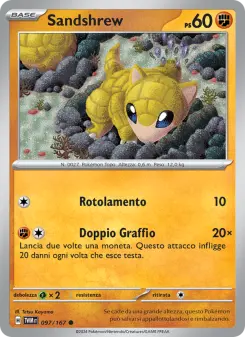 Sandshrew, Crepuscolo Mascherato No. 097 Normal