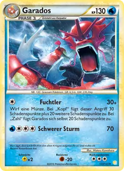 Garados, HeartGold SoulSilver No. 123 Reverse
