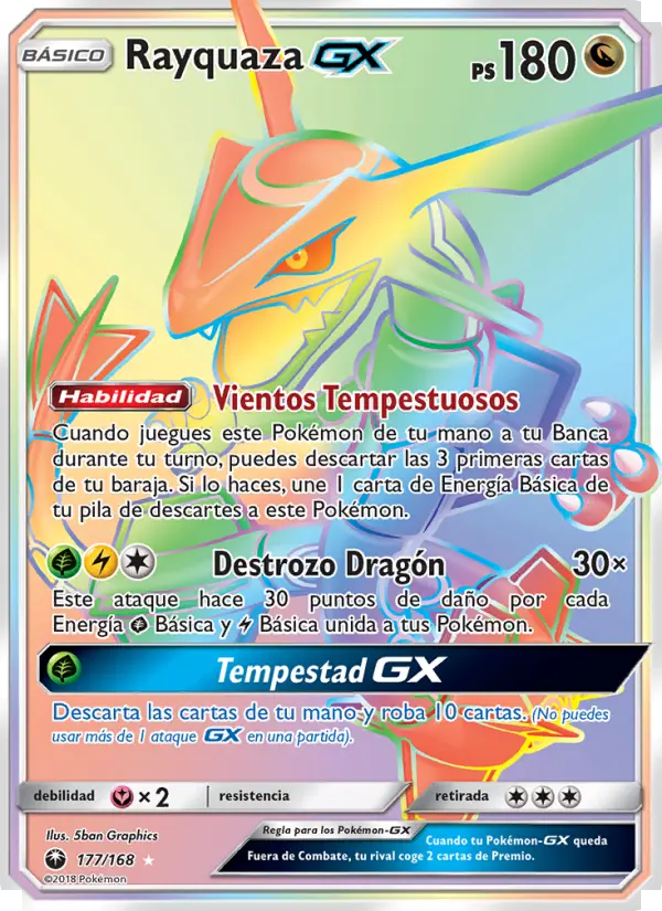Rayquaza GX, Tormenta Celestial No. 177